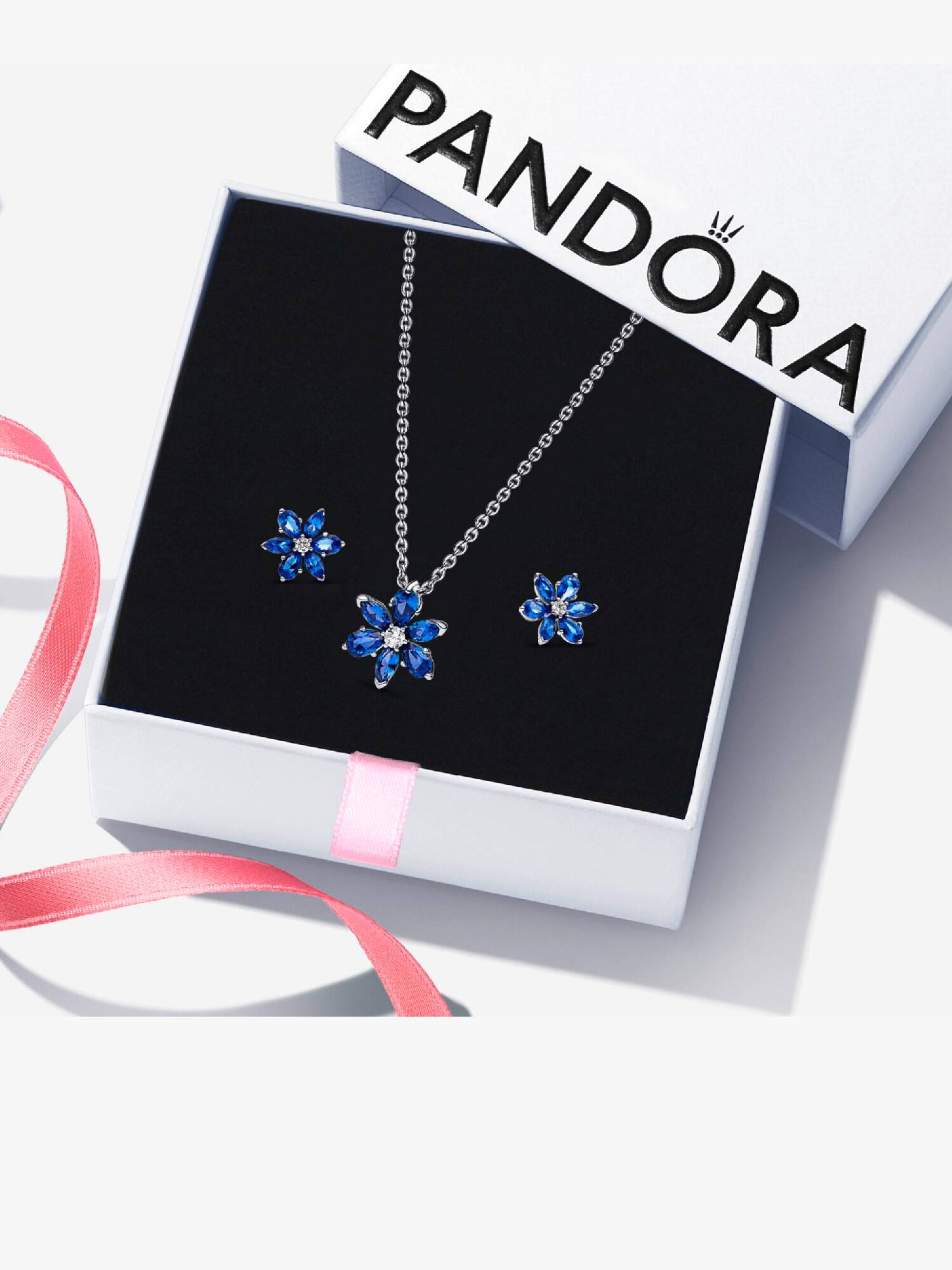 Sparkling Blue Herbarium Jewellery Gift Set