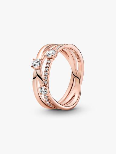 Sparkling Triple Band Ring