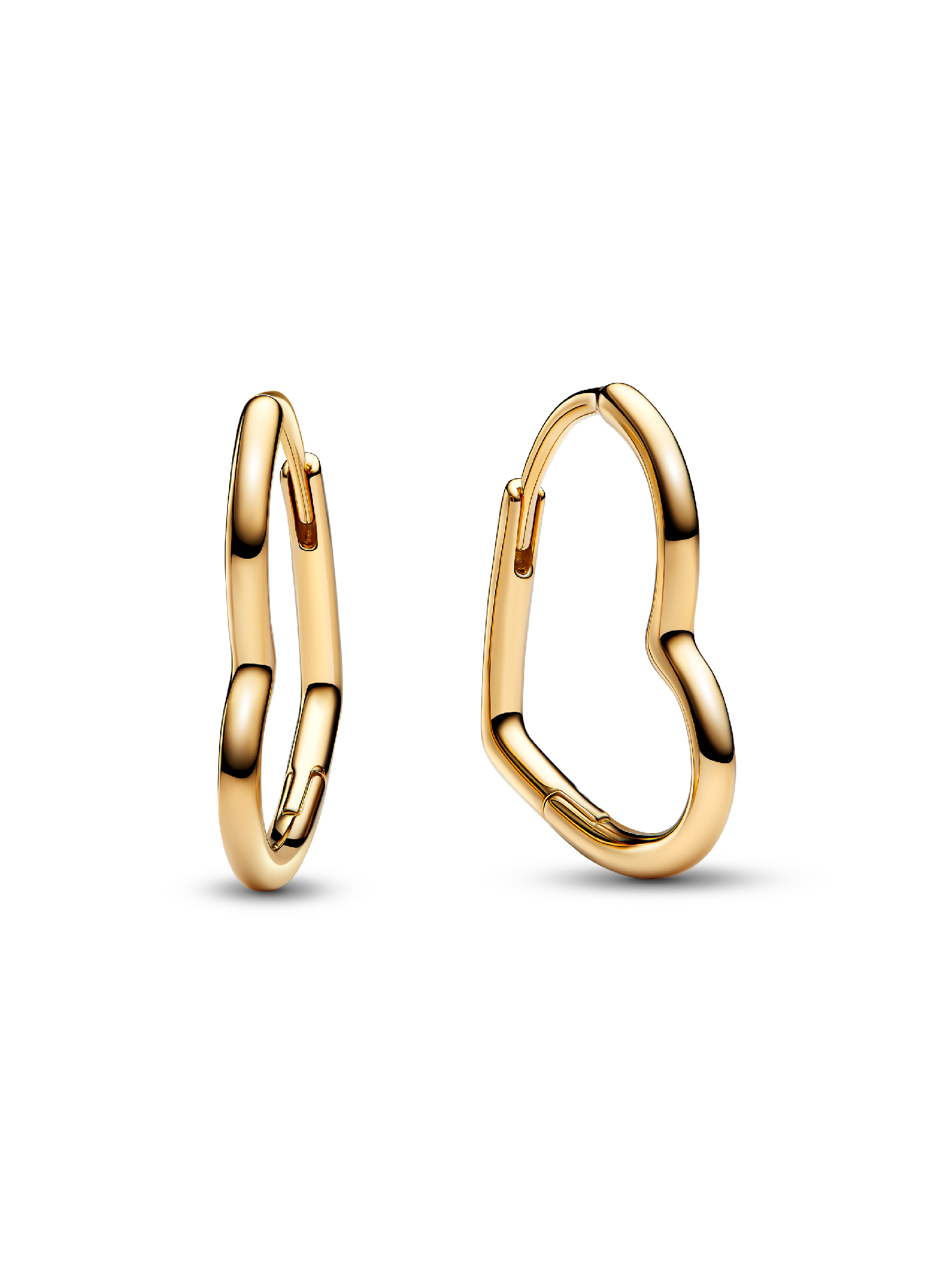 Asymmetrical Heart Hoop Earrings