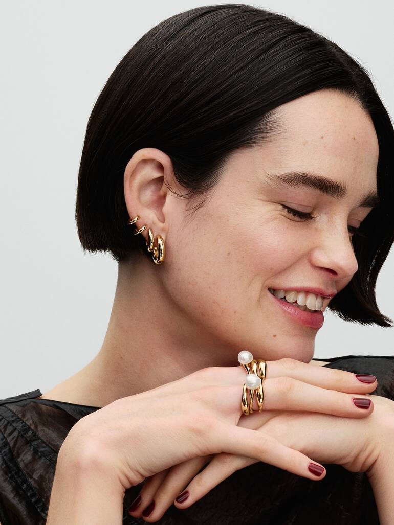 Round Hoop Earrings