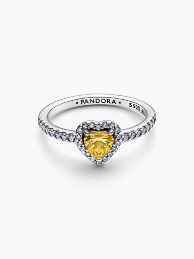 Sparkling Elevated Heart Ring