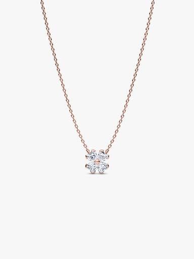 Sparkling Lucky Clover Pendant Necklace
