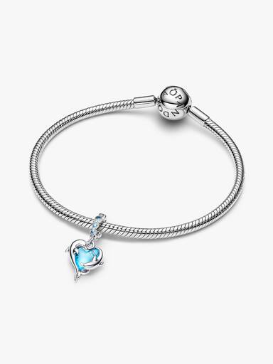 藍色 Murano 琉璃海豚吊飾