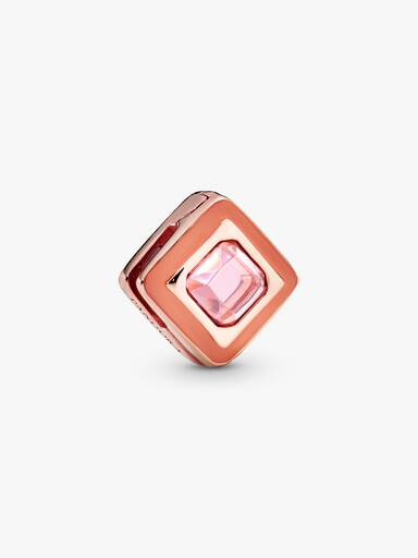 Pink Square Clip Charm