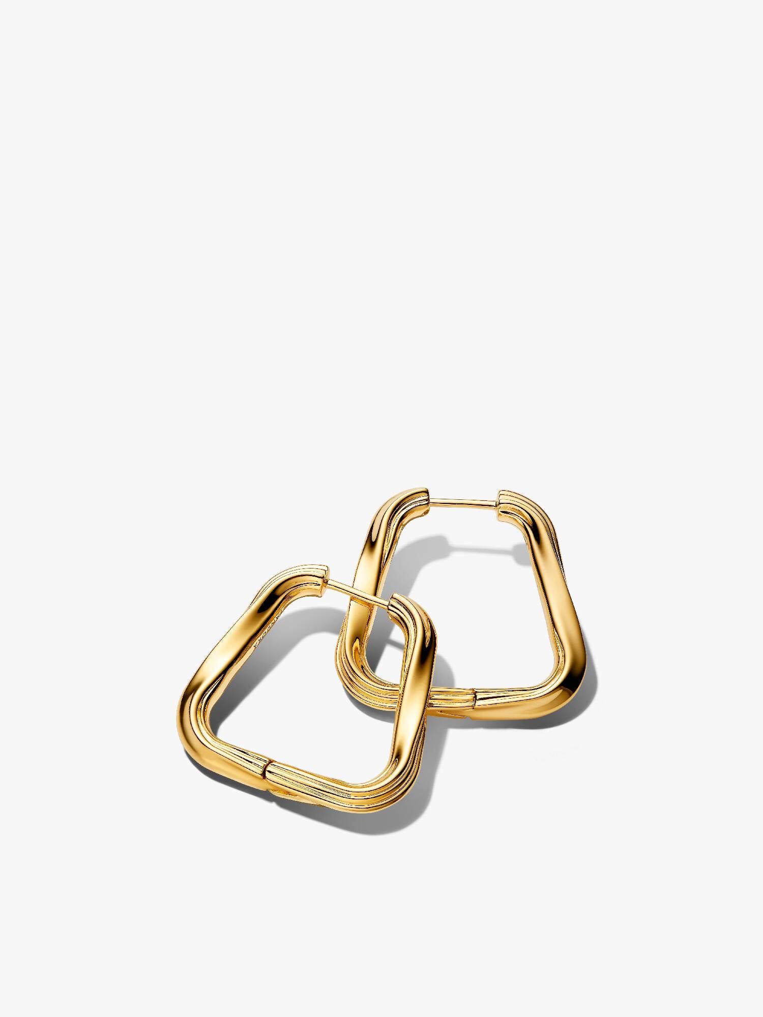 Twisted Triangle Large Hoop Earrings