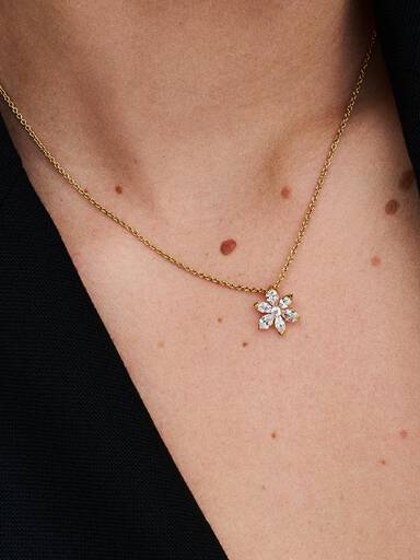 Sparkling Herbarium Cluster Pendant Necklace