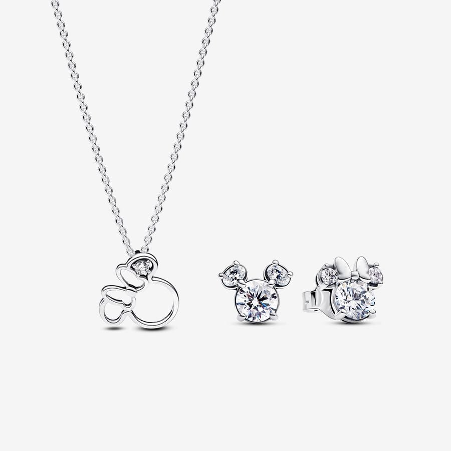 Disney Mickey and Minnie Mouse Silhouette Jewellery Gift Set image number 0