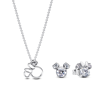 Disney Mickey and Minnie Mouse Silhouette Jewellery Gift Set