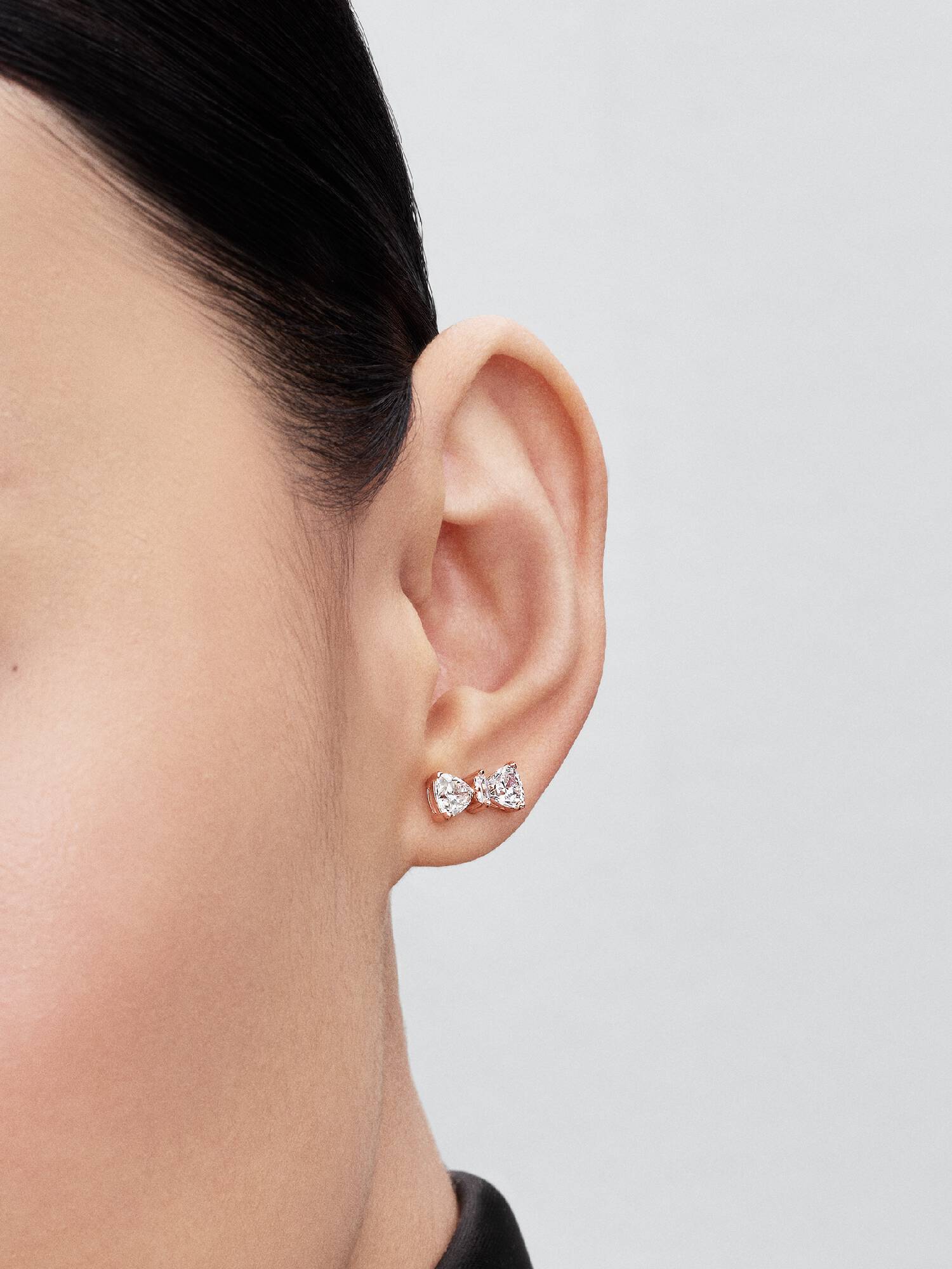 Sparkling Small Bow Stud Earrings