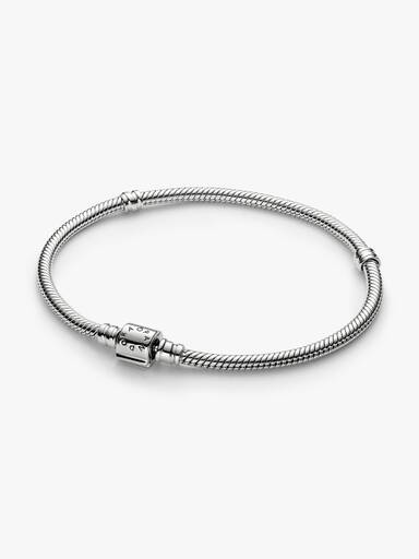 Pandora Moments Mini Barrel Clasp Snake Chain Bracelet