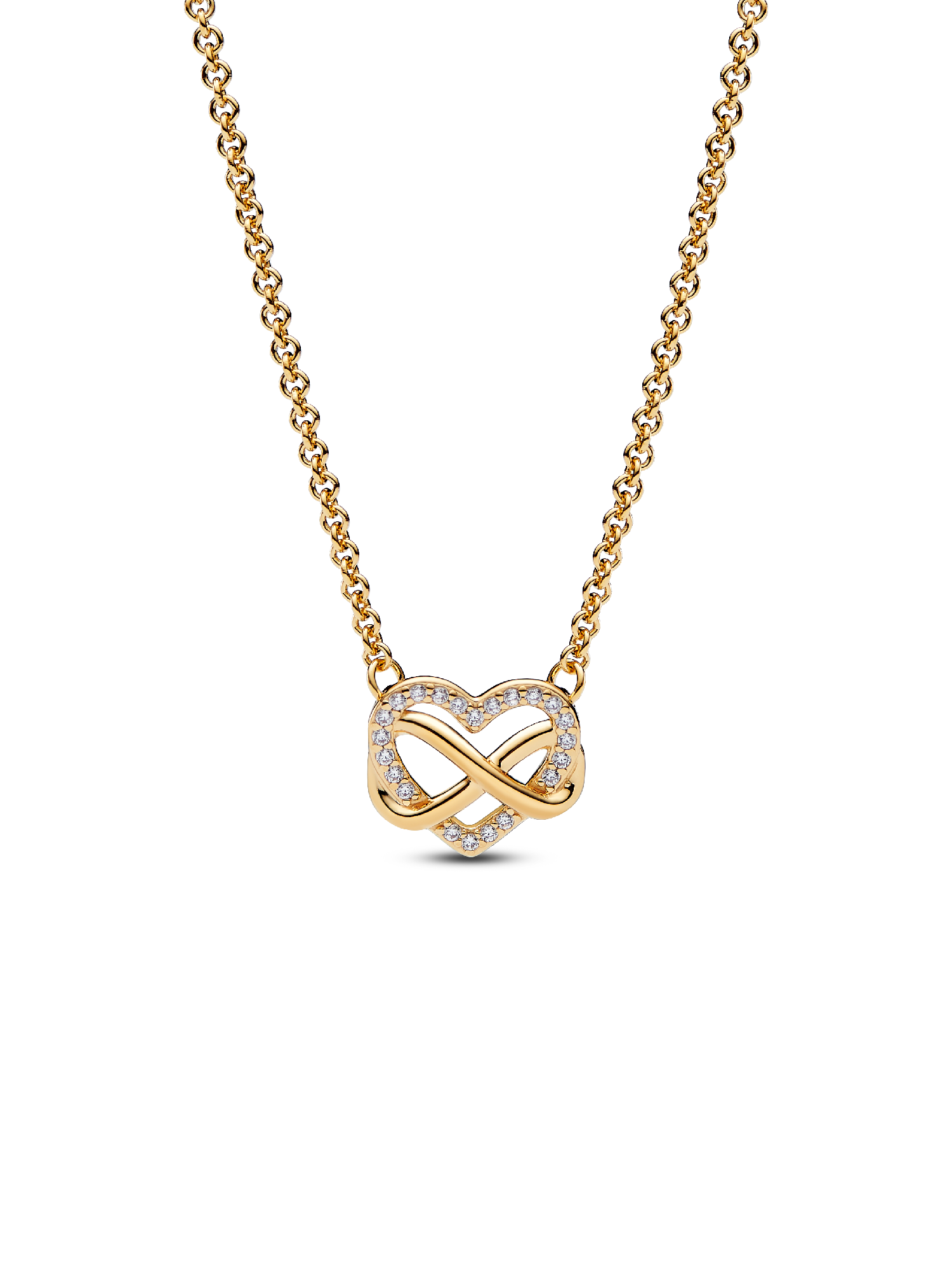 Sparkling Infinity Heart Collier Necklace
