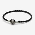 Pandora Moments Love Knot Braided Leather Bracelet