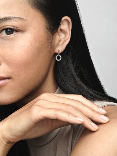 Sparkling Double Hoop Earrings