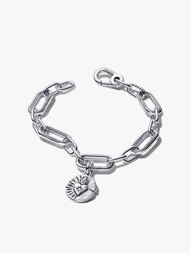 Heart Medallion Bracelet Set