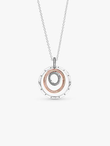 Two-tone Circles Pendant & Necklace