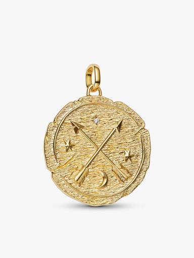Crossing Arrows Medallion Necklace Set