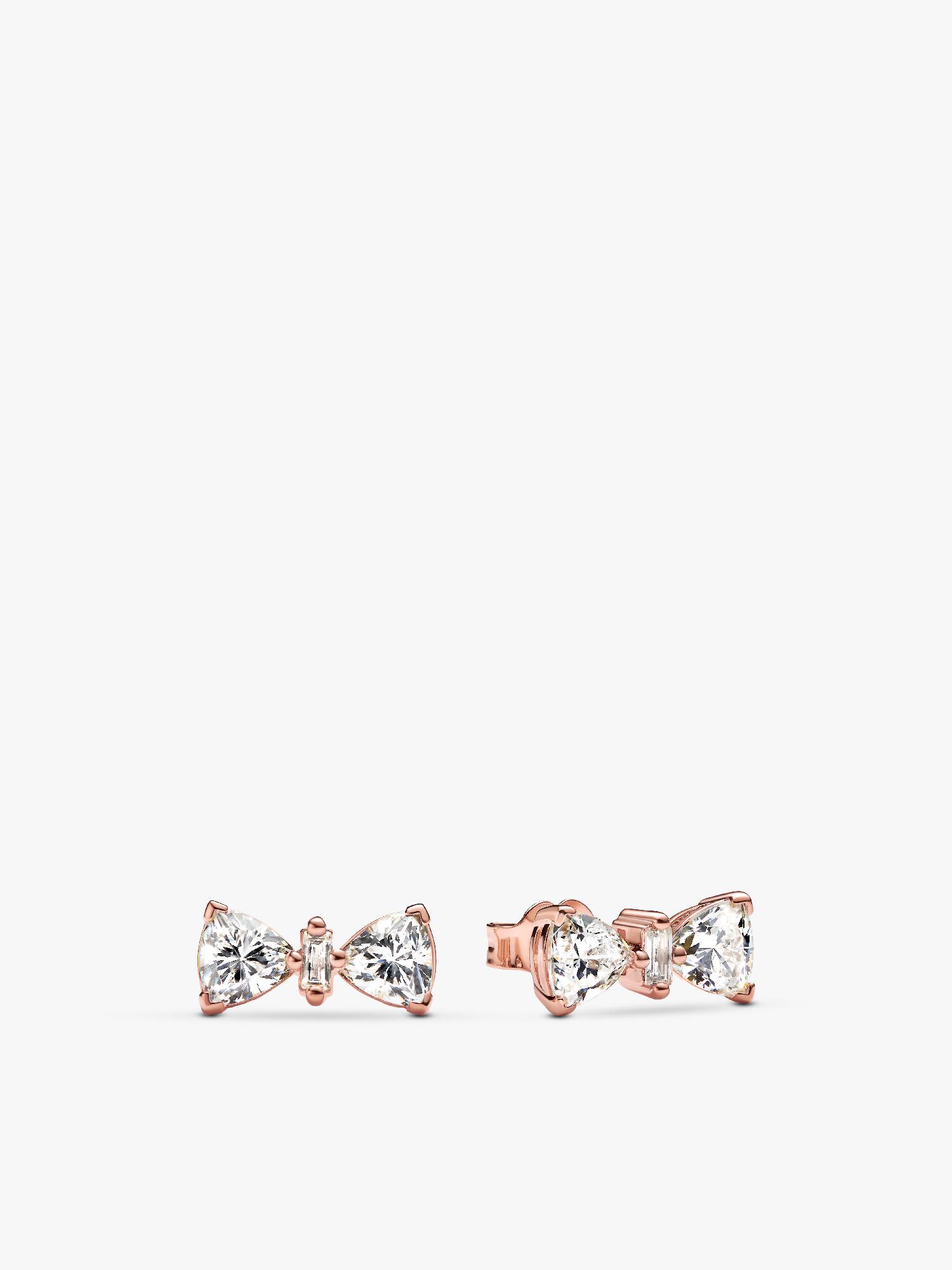 Sparkling Small Bow Stud Earrings