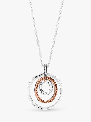 Two-tone Circles Pendant & Necklace