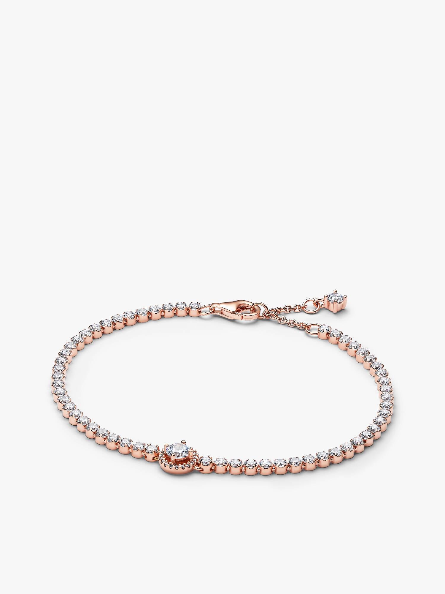 Sparkling Halo Tennis Bracelet