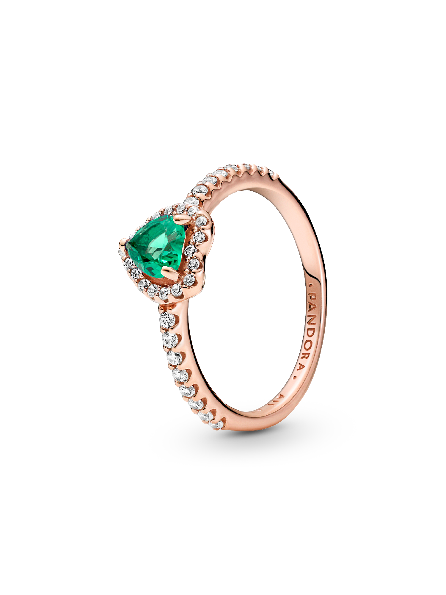 Sparkling Elevated Heart Ring