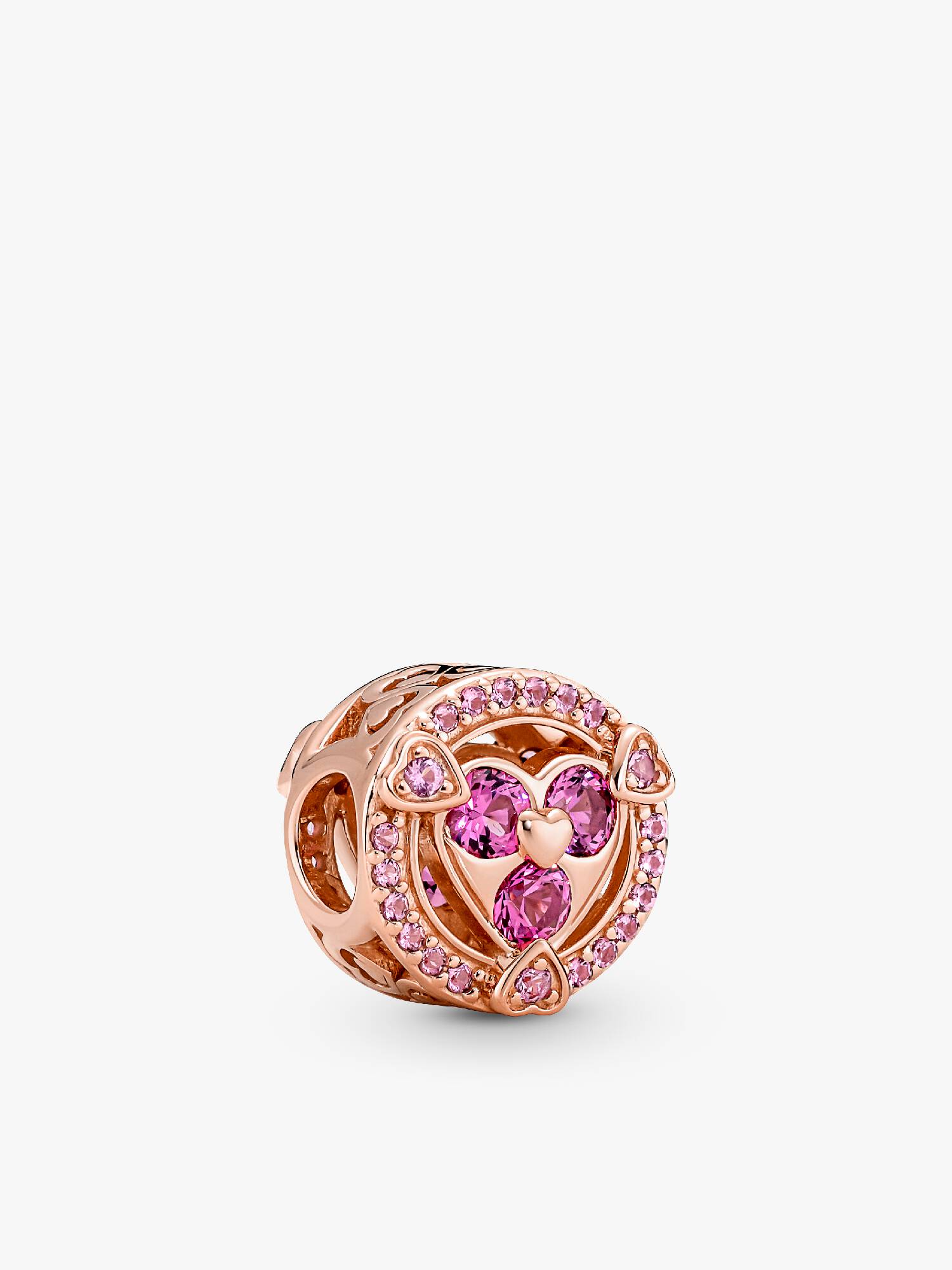 Reveal Your Love Sparkling Hearts Button Charm