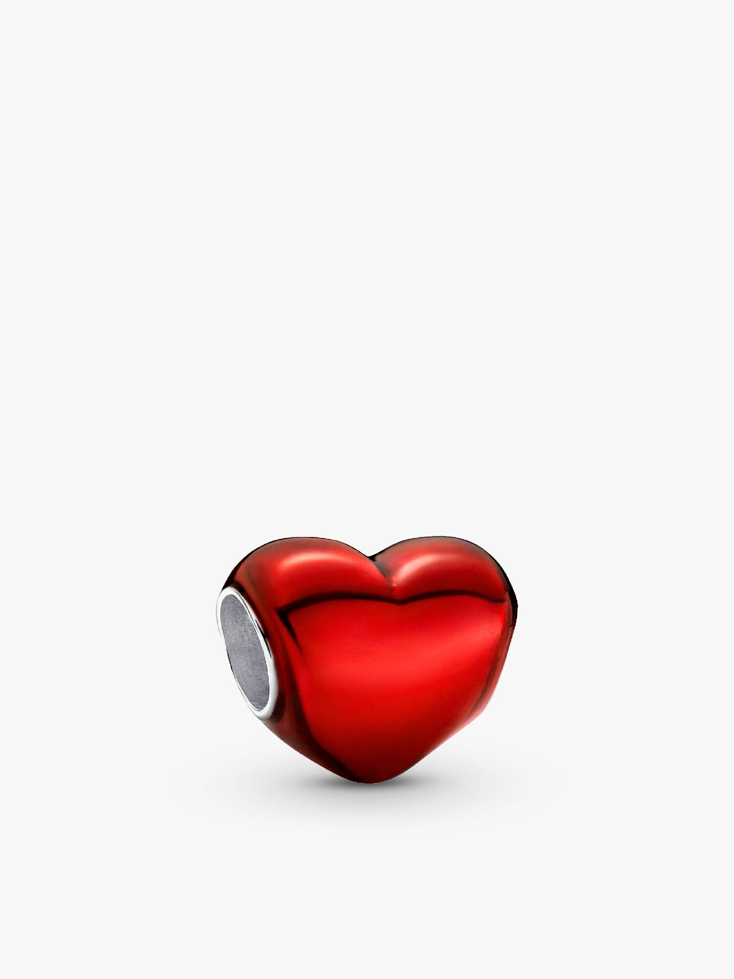 Metallic Red Heart Charm