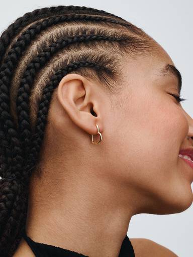 Asymmetrical Heart Hoop Earrings
