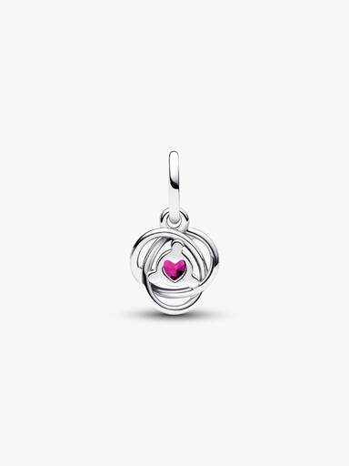 Pink Eternity Circle Dangle Charm