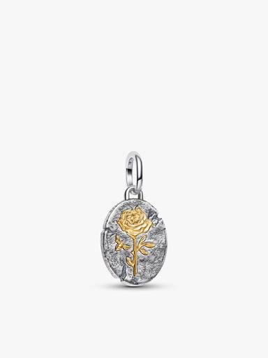Rose & Heart Medallion Bracelet Set