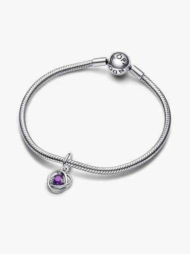 Purple Eternity Circle Dangle Charm