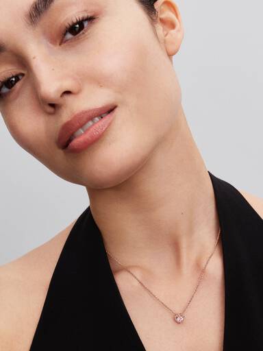 Pink Heart Collier Necklace