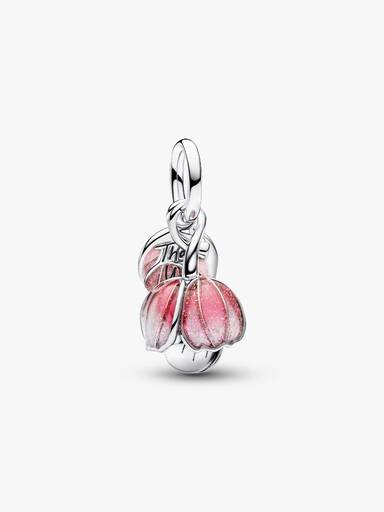 Two-Tone Blooming Flower Dangle Charm