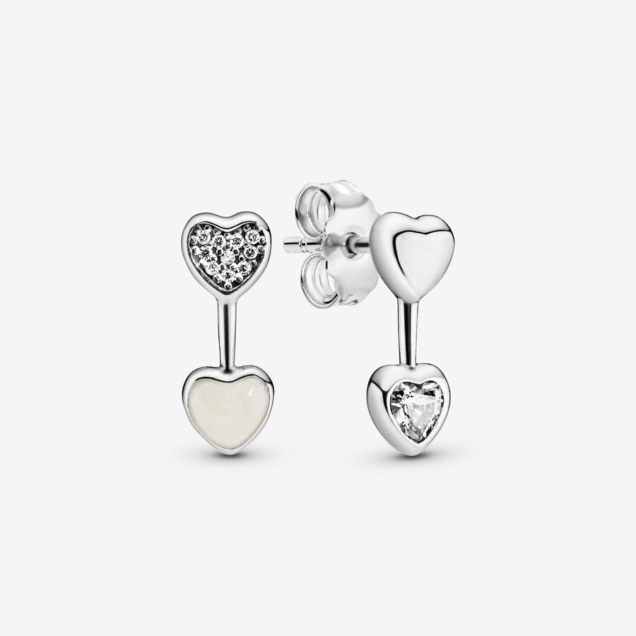 Mismatched Heart Earrings image number 0