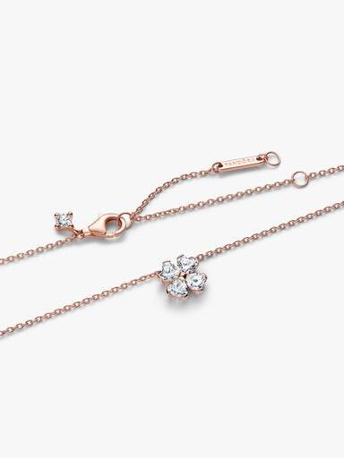 Sparkling Lucky Clover Pendant Necklace