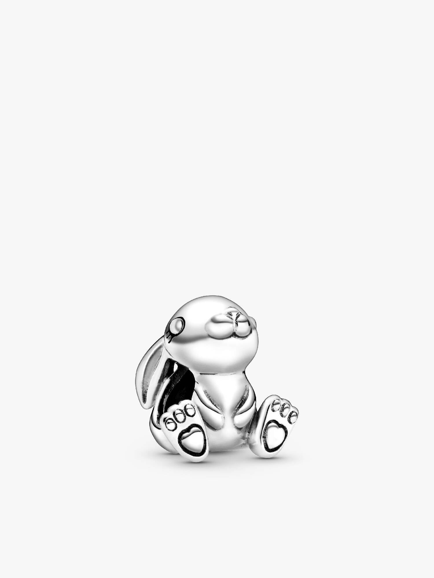 Rabbit sterling silver charm