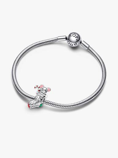 Festive Mouse & Stocking Charm