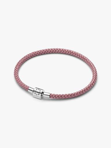 Shimmering Pink Cord Bracelet