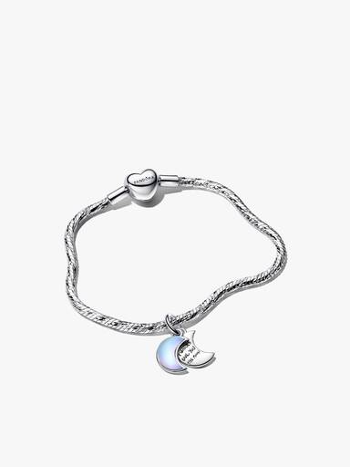 Crescent Moon Charm and Bracelet Set