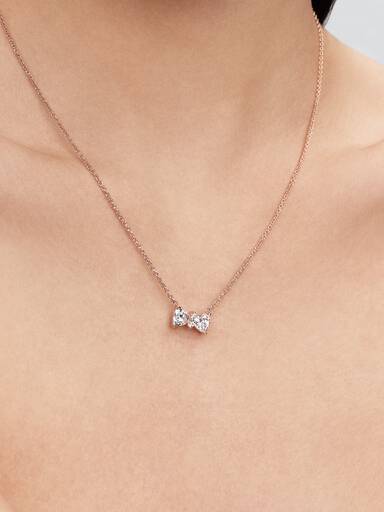 Sparkling Bow Necklace