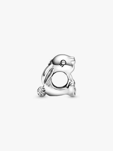 Rabbit sterling silver charm