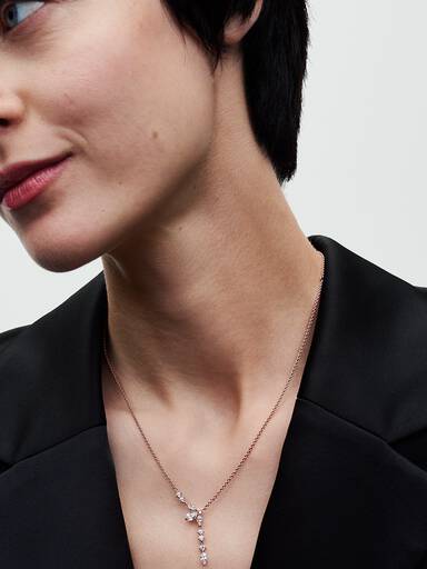 Sparkling Herbarium Cluster Drop Collier Necklace