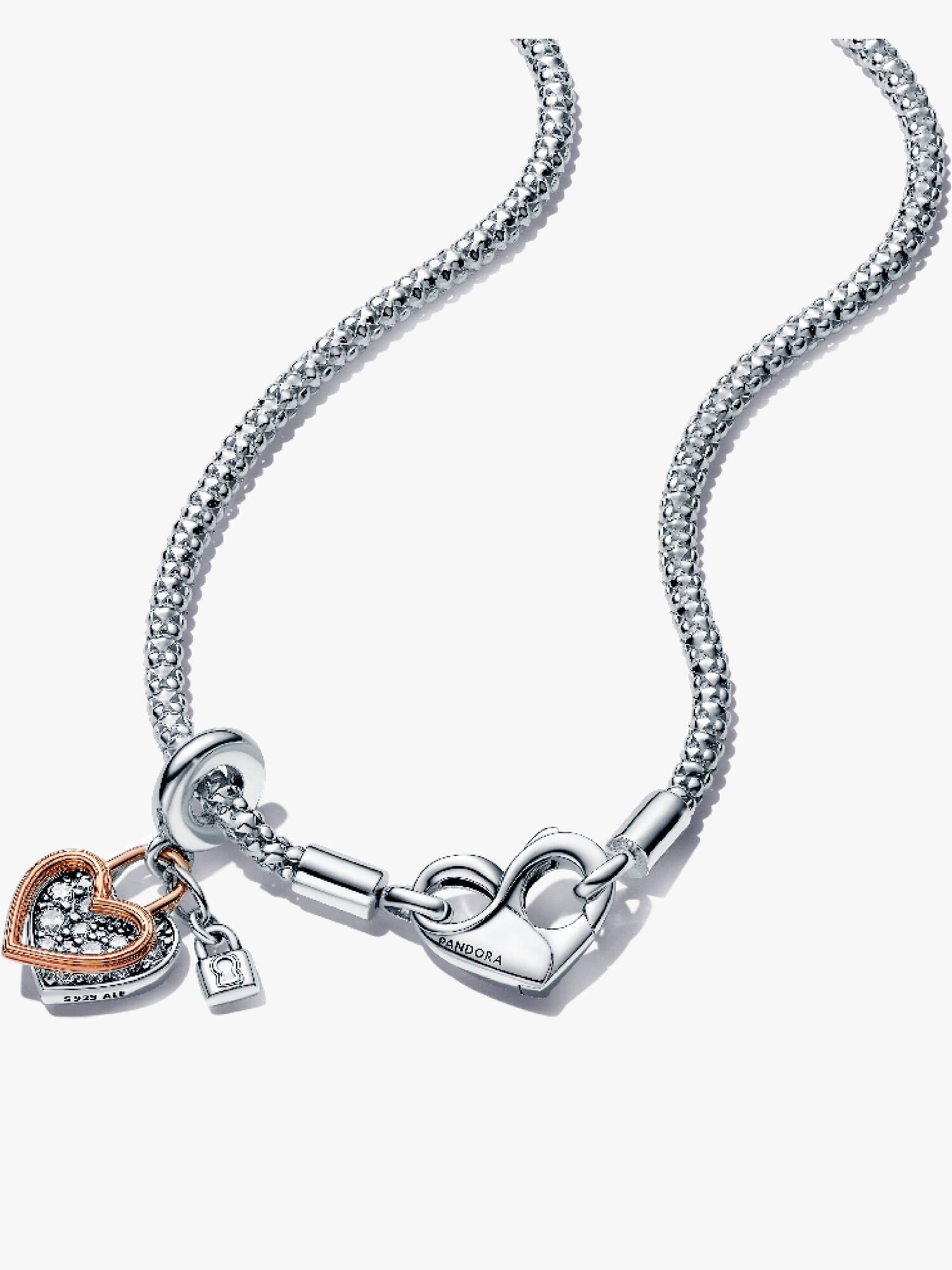 Studded Chain Necklace and Heart Dangle Set