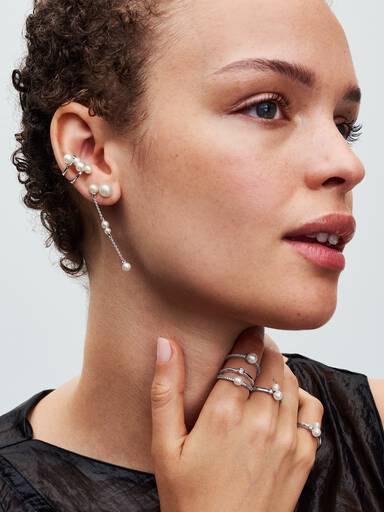 Treated Freshwater Cultured Pearl Drop Earrings