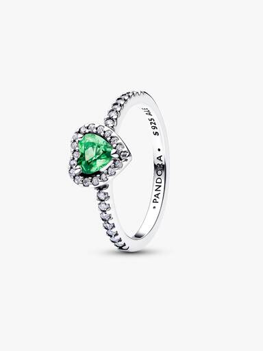 Elevated Mint Green Heart Ring