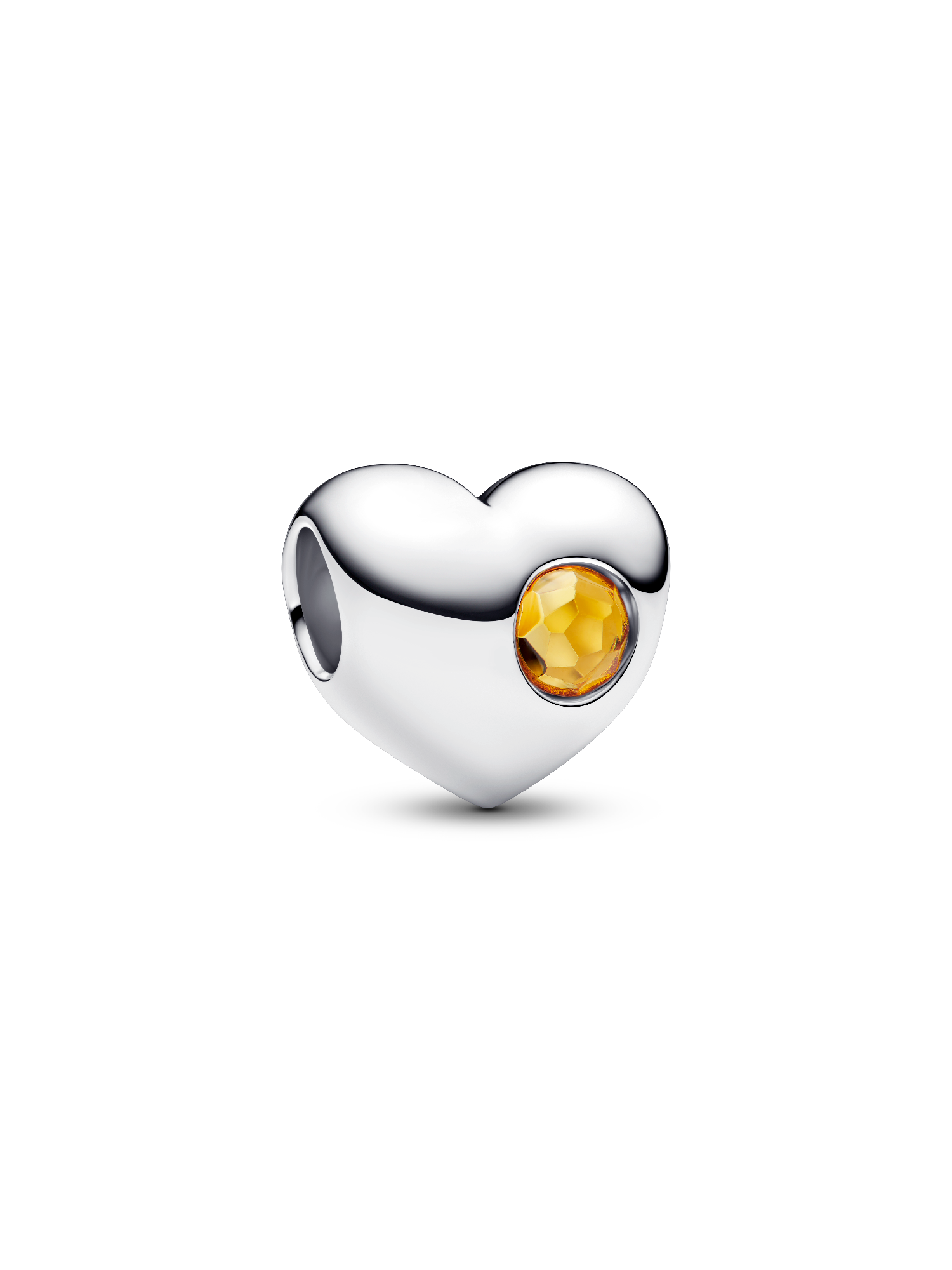 Engravable Honey Stone Heart Charm