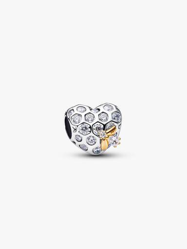 Bridgerton Honeycomb & Bee Heart Charm