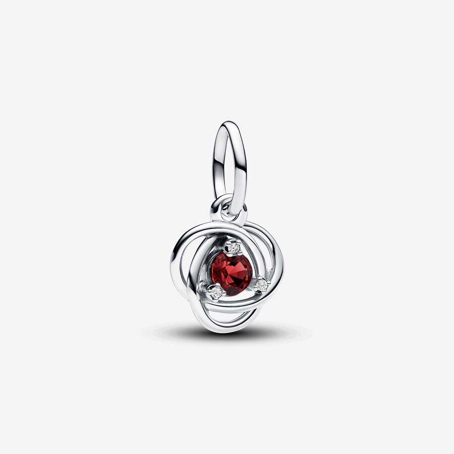 True Red Eternity Circle Dangle Charm image number 0