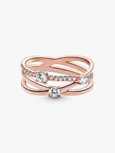 Sparkling Triple Band Ring