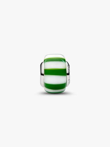 Green Peppermint Murano Glass Charm