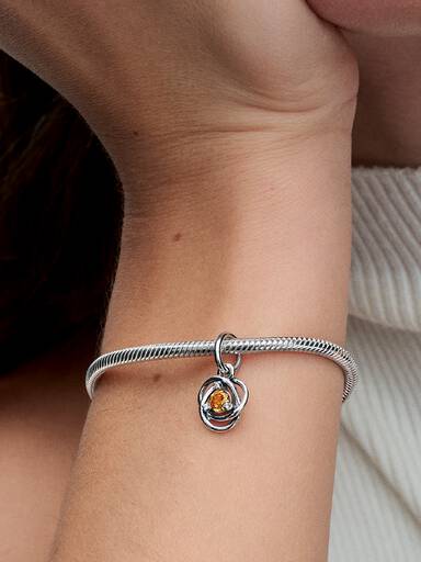 Honey Eternity Circle Dangle Charm